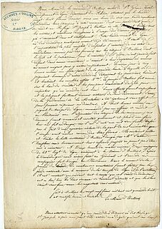 Déposition du maire d’Oullins le 29 février 1848 (Archives municipales d’Oullins, 4I)