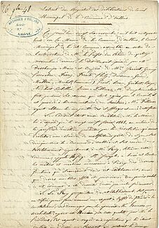 Décision du conseil municipal de se défendre en justice, novembre 1848 (archives municipales d’Oullins, 4I)