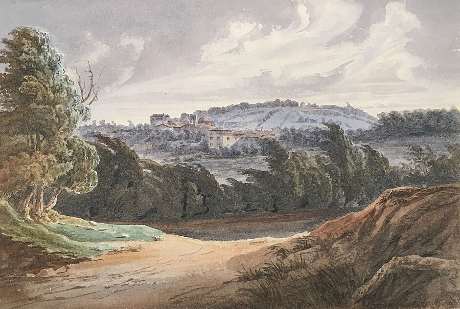 Oullins au XIXe s. depuis la Cadière / aquarelle de Leberecht Lortet - Agrandir l'image, .JPG 1,15Mo (fenêtre modale)